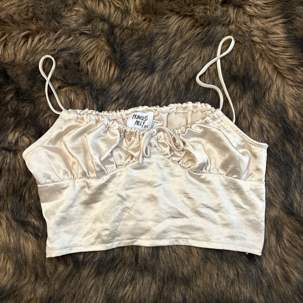 Princess Polly Beige Satin Camisole